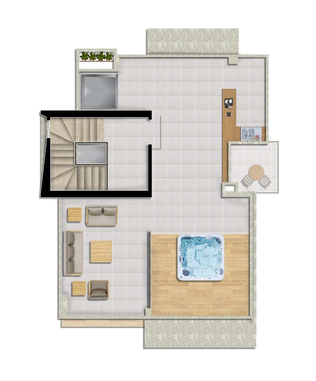 Floor plan for villa at La Quinta