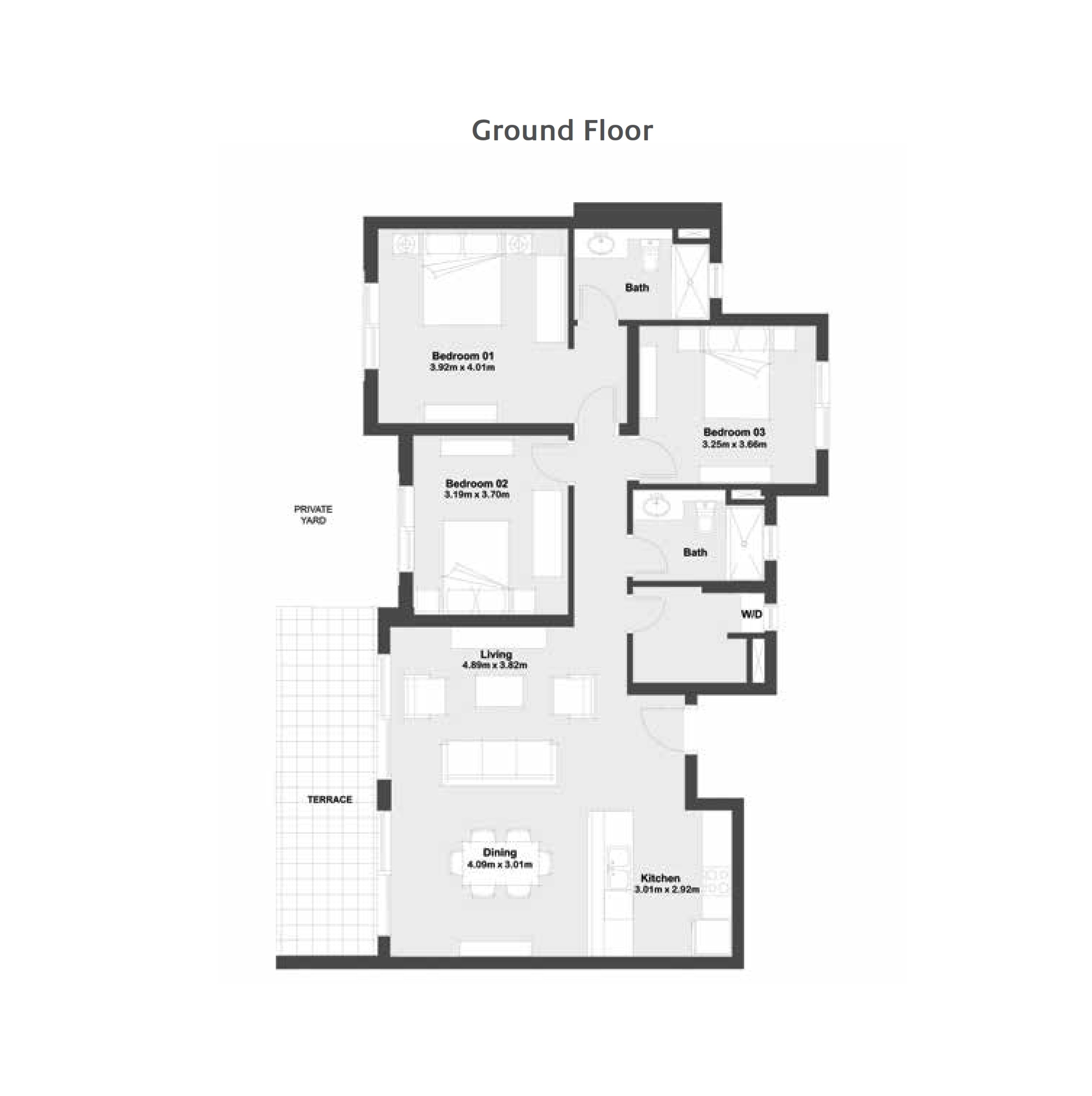 Floor plan for chalet at Marassi