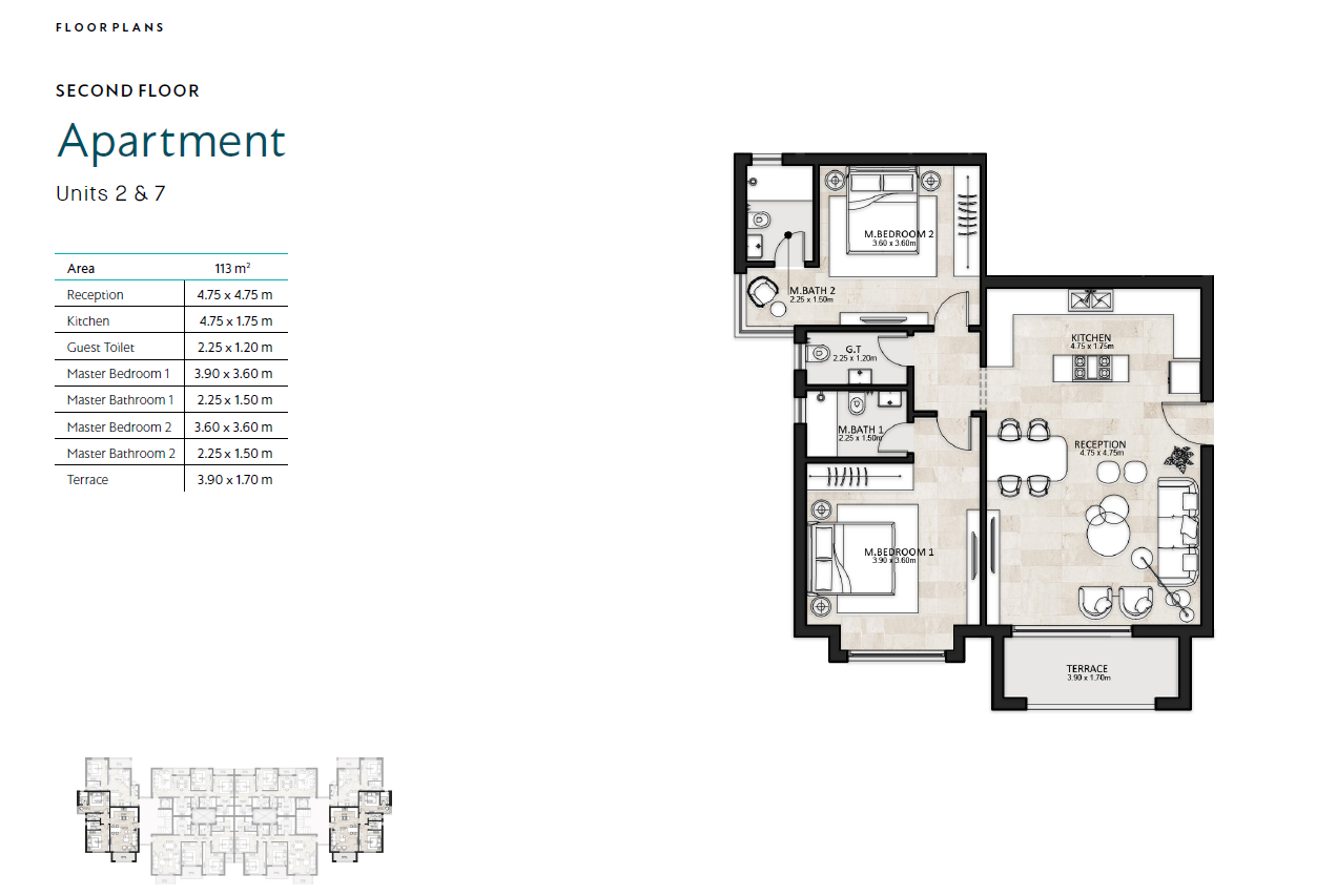 Floor plan for apartment at Park Residence - Garden Lakes