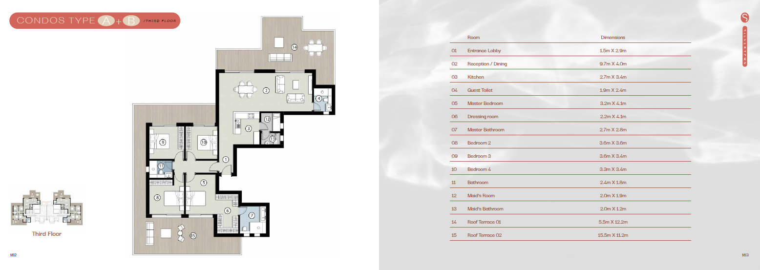 Floor plan for apartment at Silversands