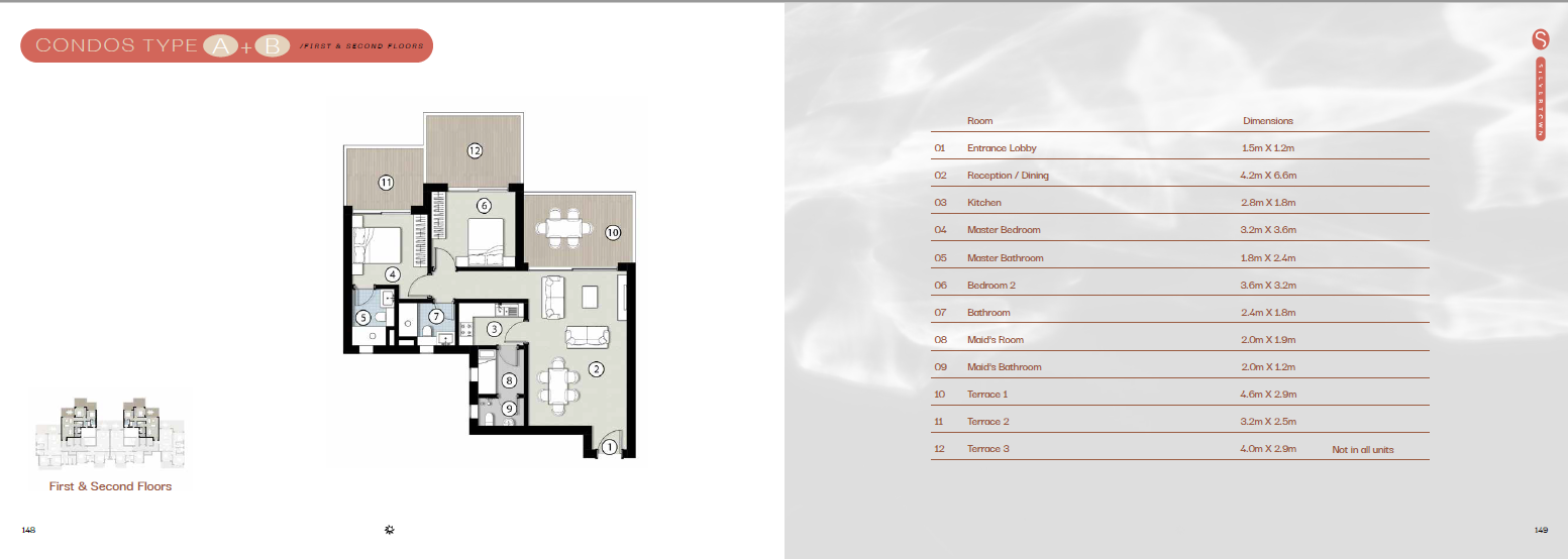 Floor plan for apartment at Silversands