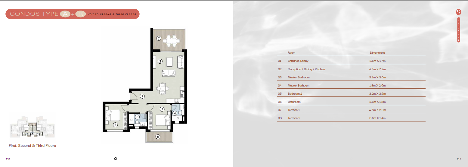 Floor plan for apartment at Silversands