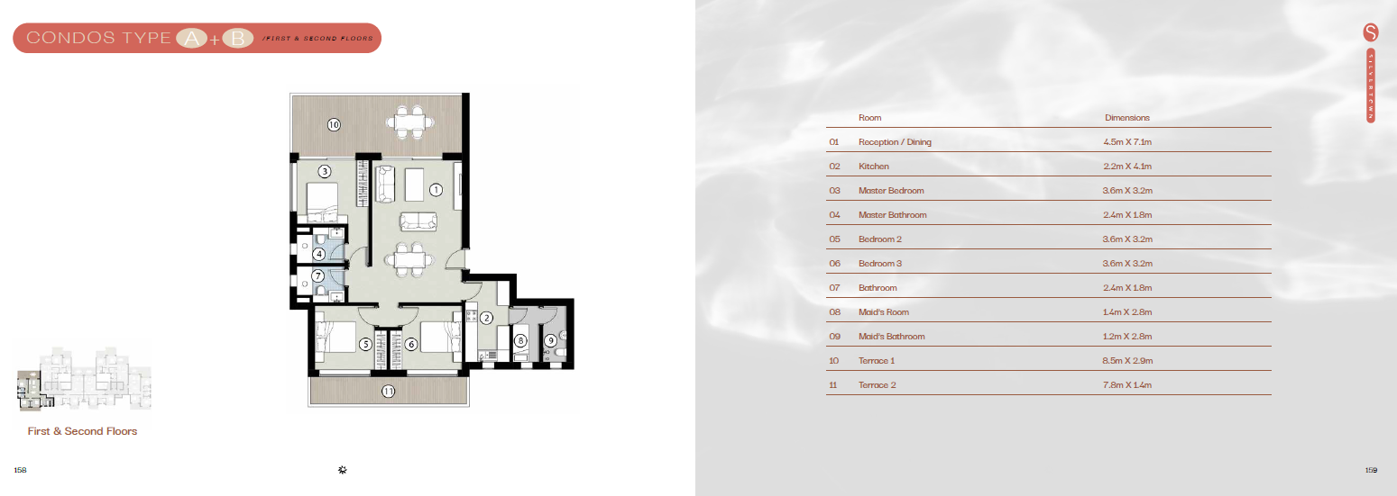 Floor plan for apartment at Silversands