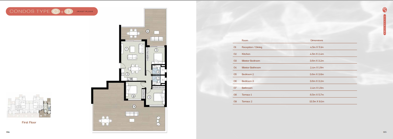 Floor plan for apartment at Silversands