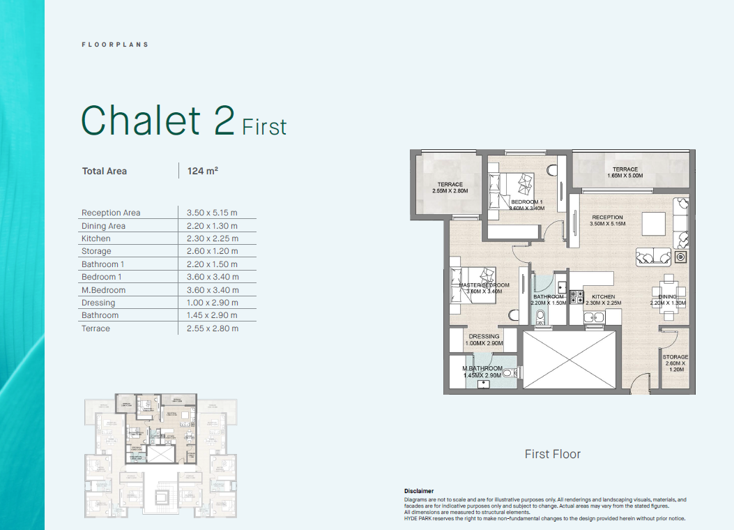 Floor plan for chalet at Hyde Park North - Seashore