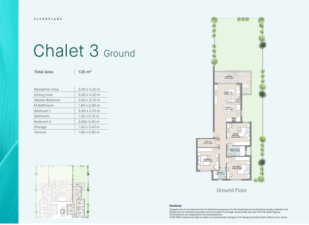Floor plan for chalet at Hyde Park North - Seashore