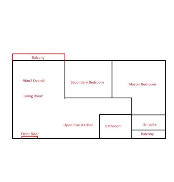 Floor plan for apartment at Madinaty