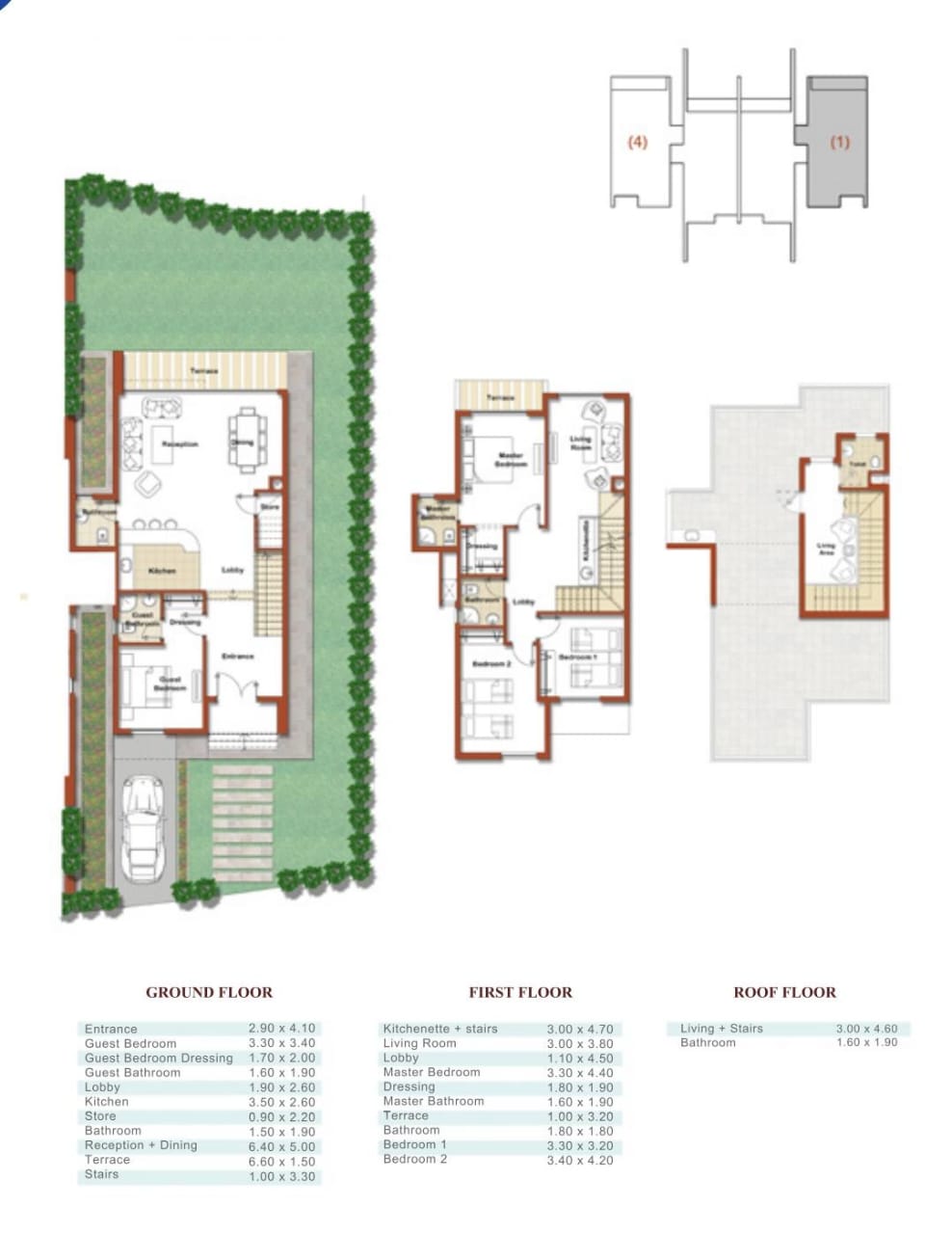 Floor plan for townhouse at Naia Bay