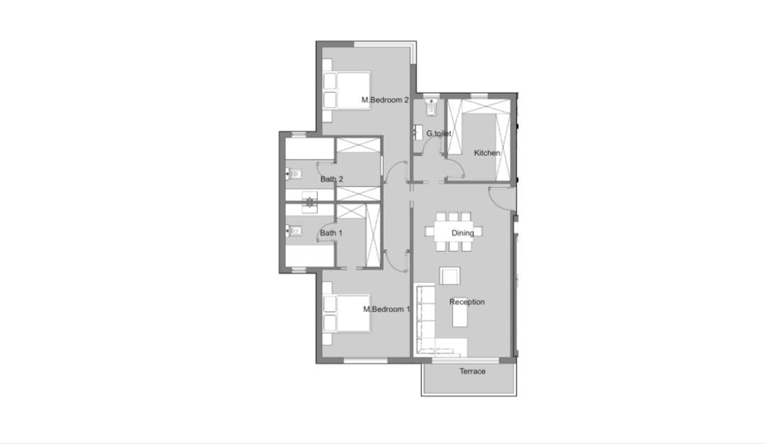 Floor plan for apartment at Badya