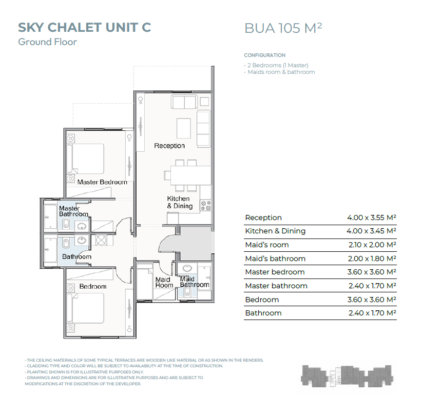 Floor plan for chalet at Telal - Shores