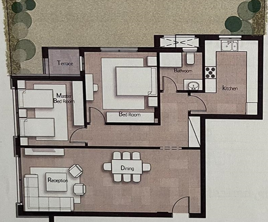 Floor plan for apartment at Castle Landmark