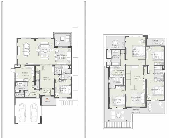 Floor plan for villa at Cairo Gate