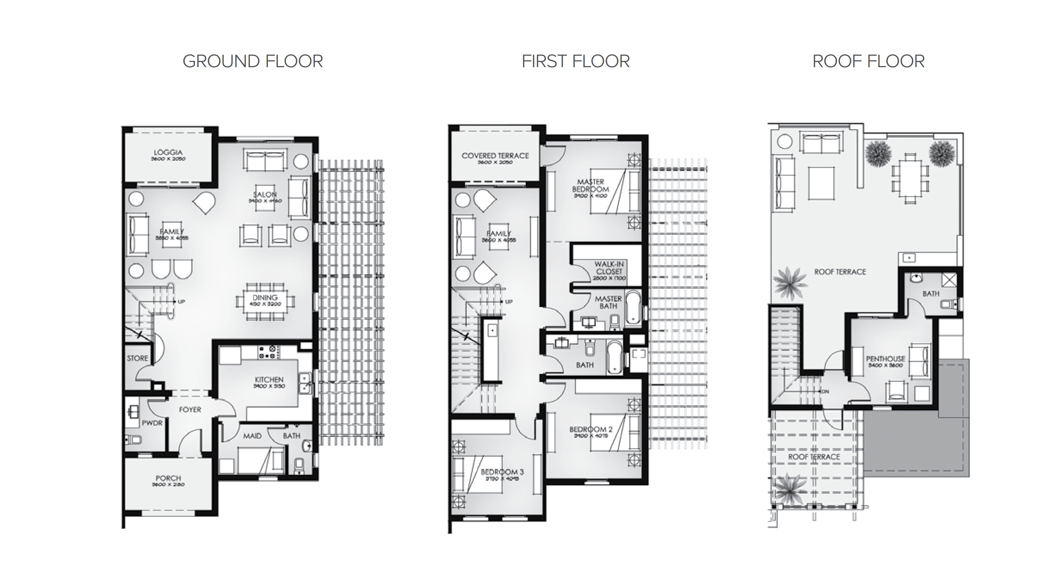 Floor plan for townhouse at Mivida