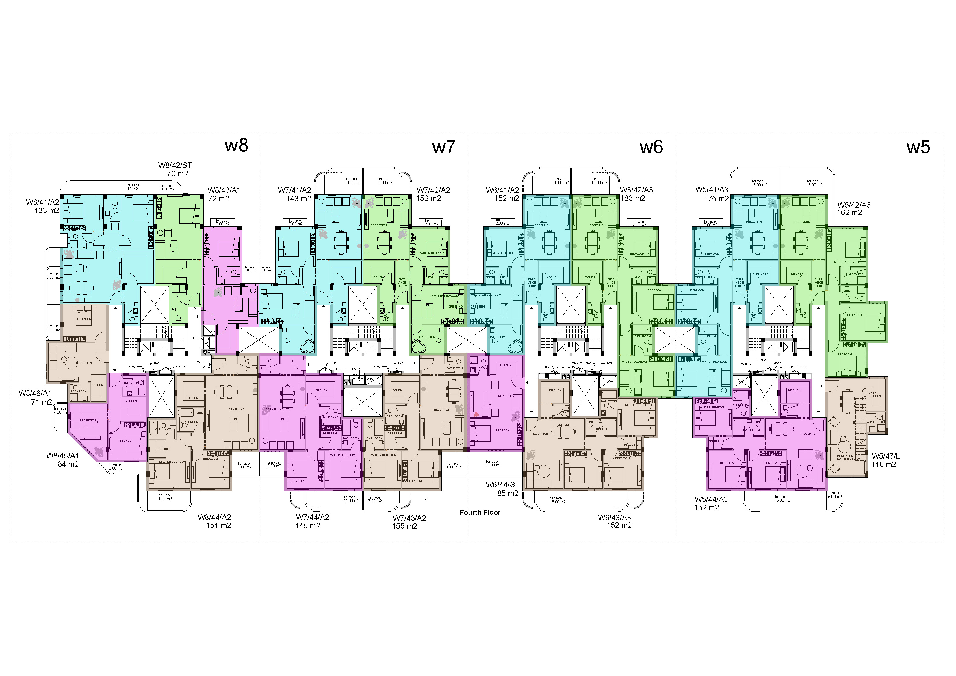 Floor plan for apartment at White Residence