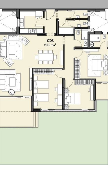 Floor plan for apartment at The View Waterway