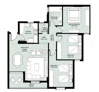 Floor plan for apartment at Jayd