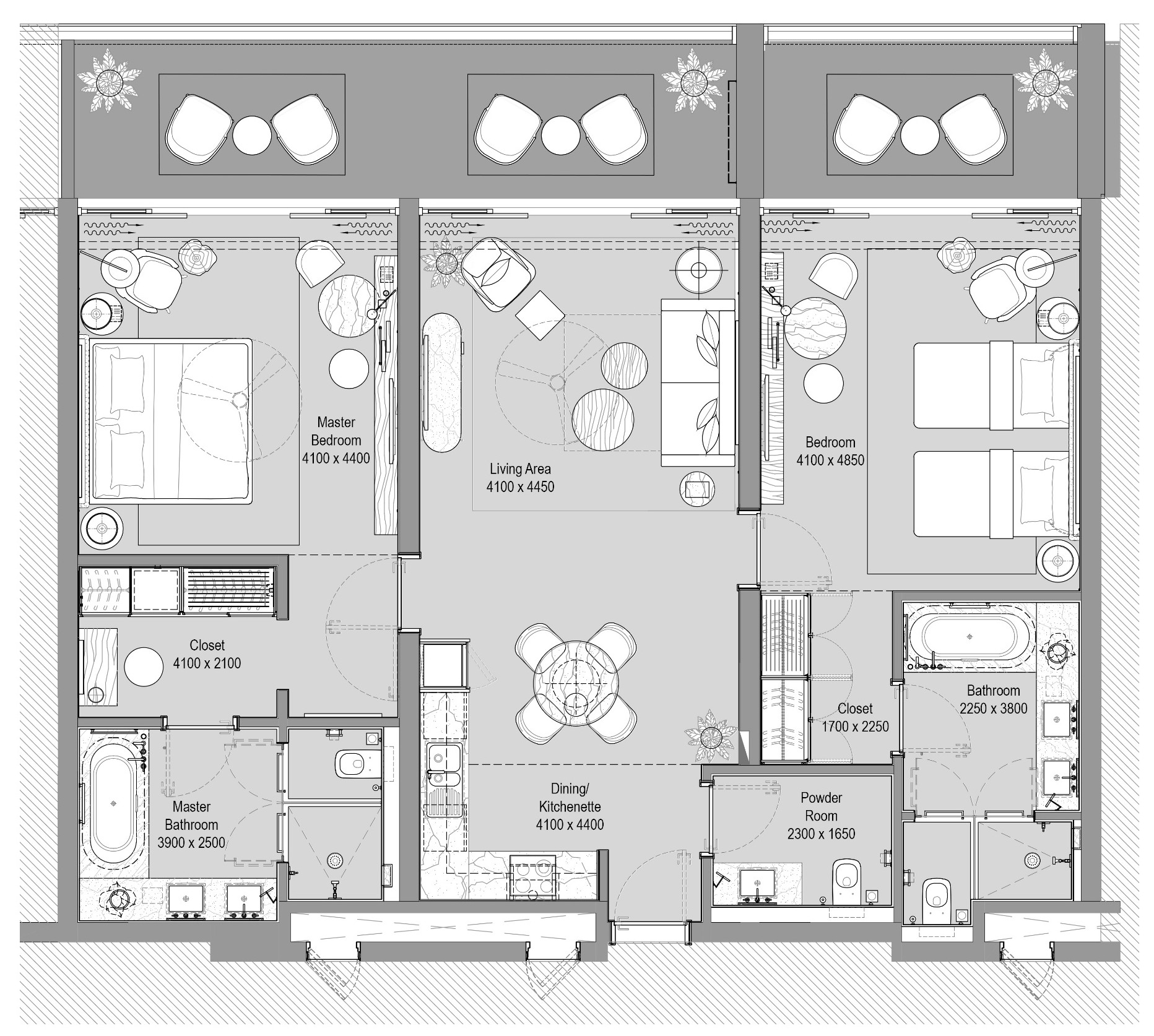 Floor plan for apartment at Address Residences  Marassi Beach