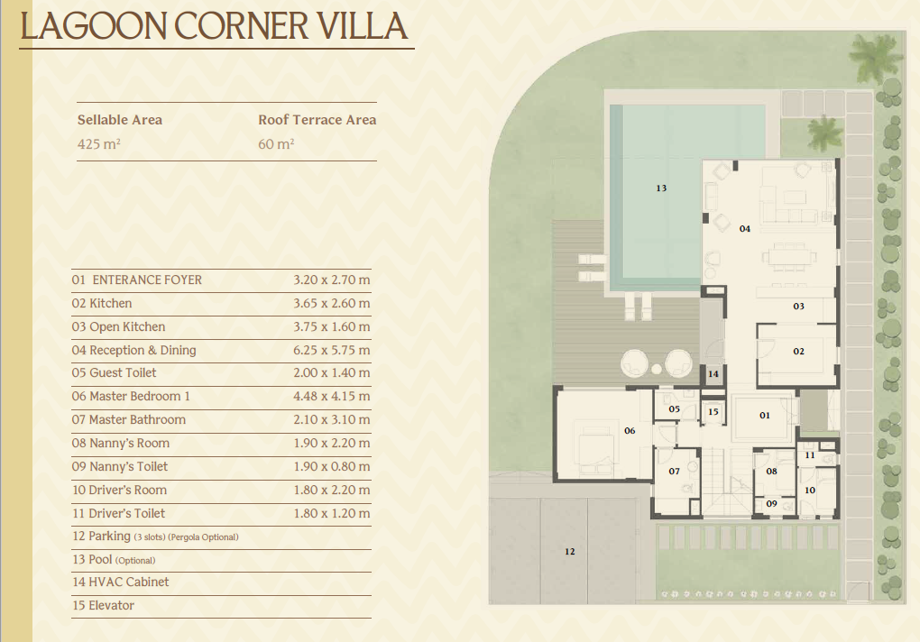 Floor plan for villa at El Masyaf