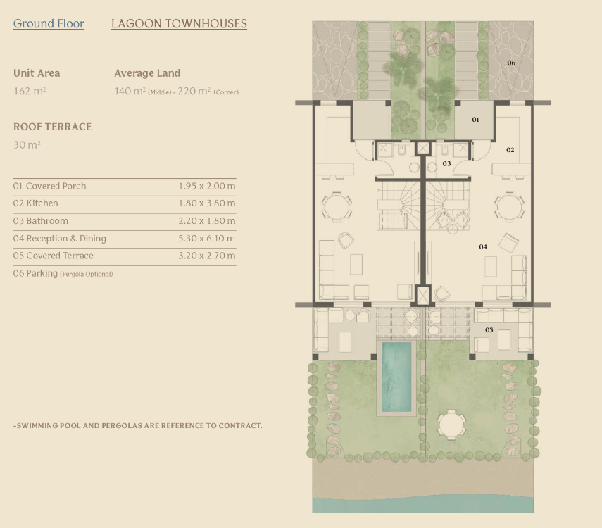 Floor plan for townhouse at El Masyaf