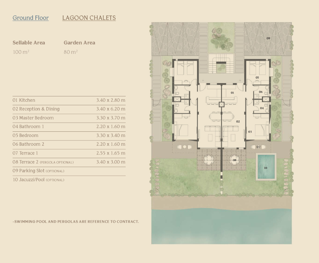 Floor plan for chalet at El Masyaf