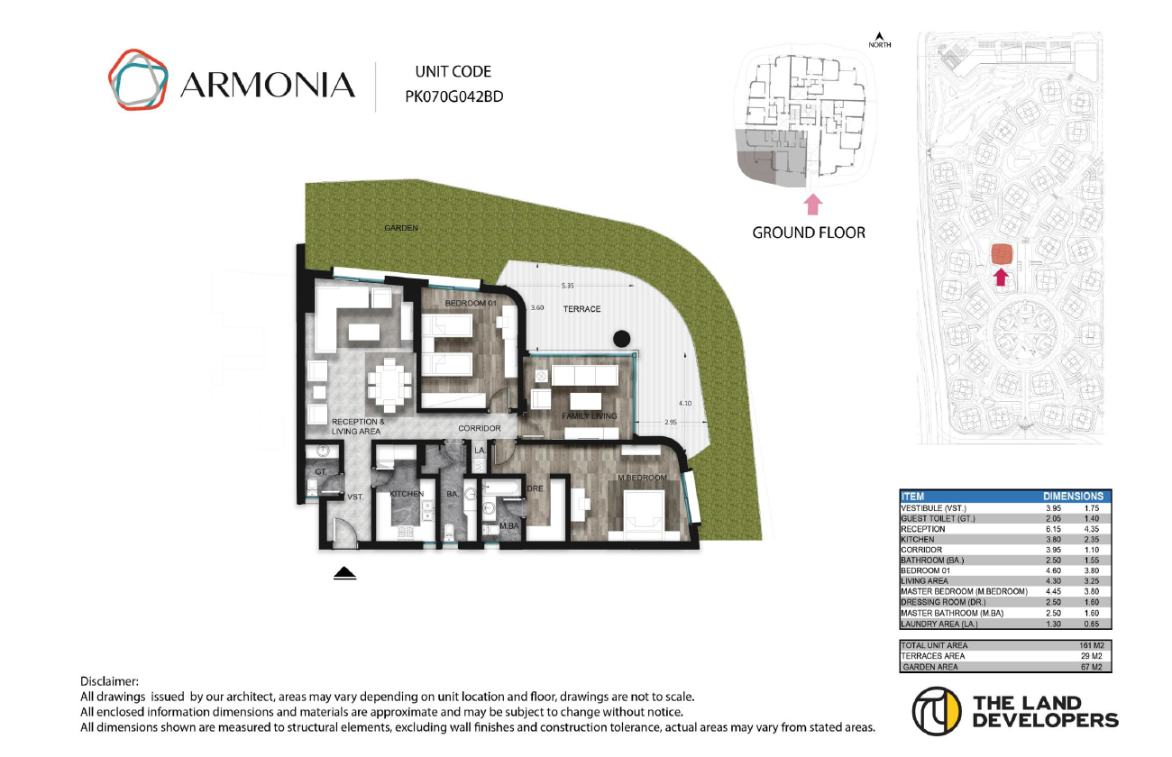 Floor plan for apartment at Armonia