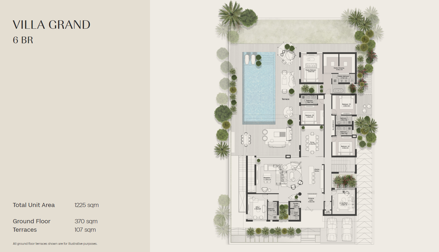 Floor plan for villa at Hills of One