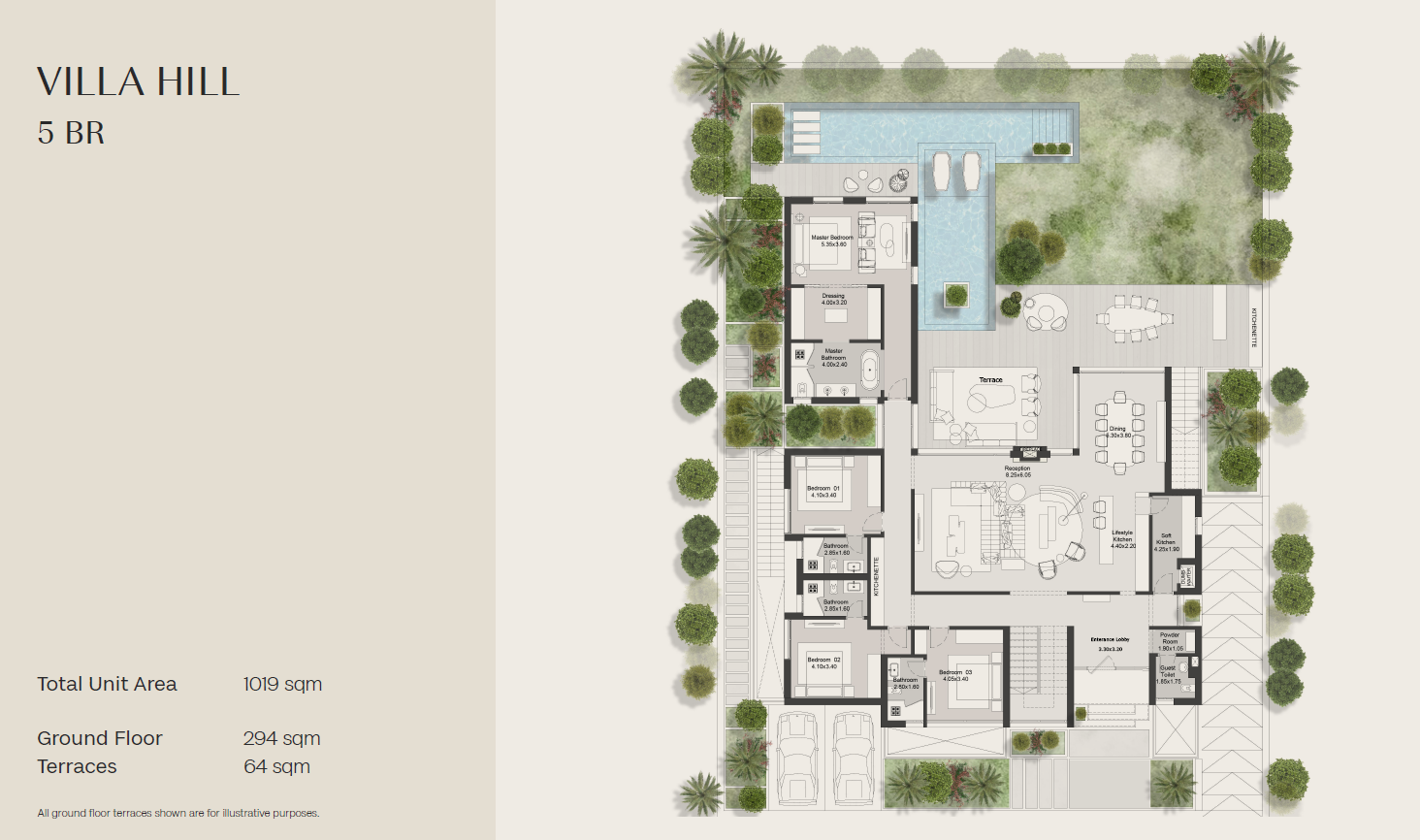 Floor plan for villa at Hills of One