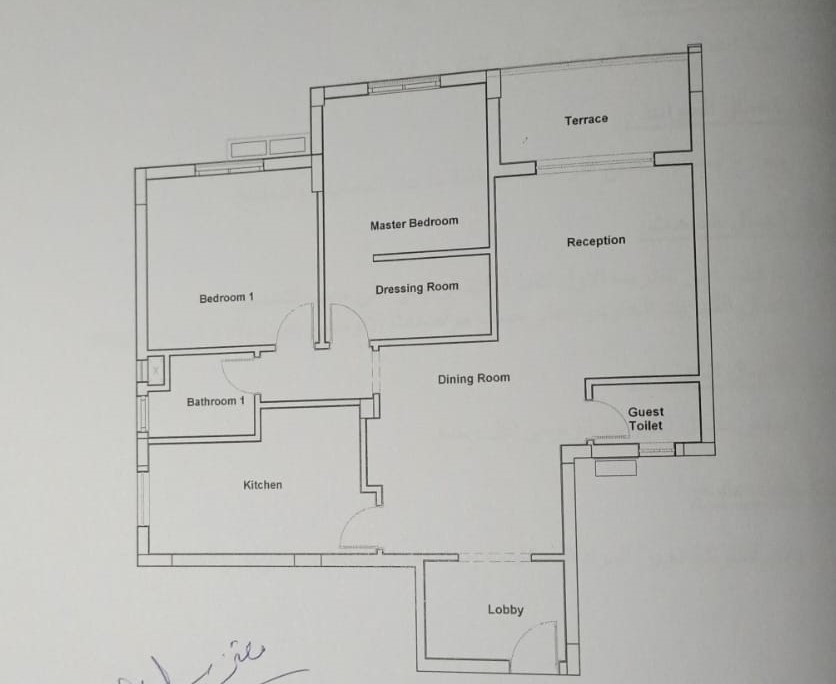 Floor plan for apartment at Axis X Iwan