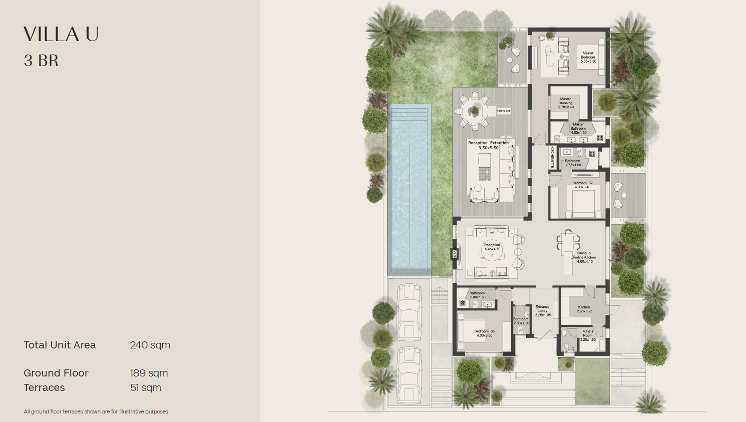 Floor plan for villa at Hills of One