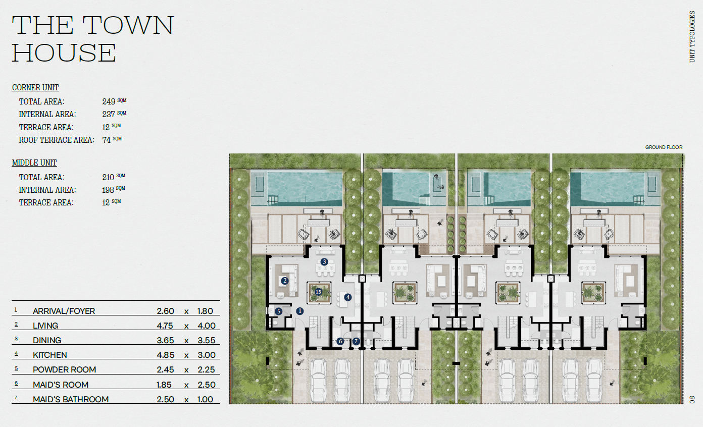 Floor plan for townhouse at Solana
