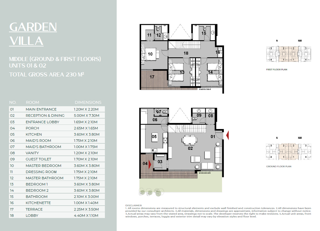 Floor plan for duplex at Il Bosco City