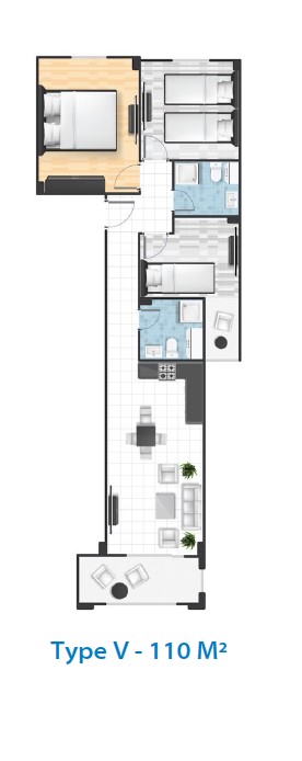 Floor plan for chalet at Lasirena North Coast