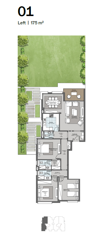 Floor plan for apartment at Ever