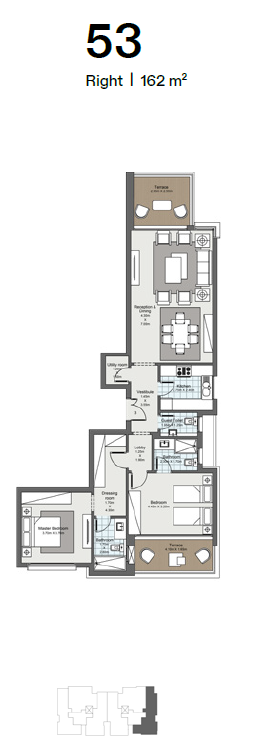Floor plan for apartment at Ever