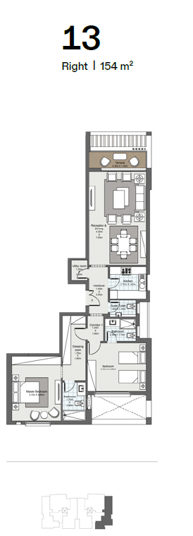 Floor plan for apartment at Ever