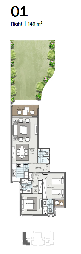 Floor plan for apartment at Ever