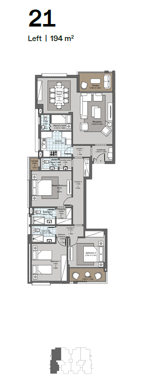 Floor plan for apartment at Ever