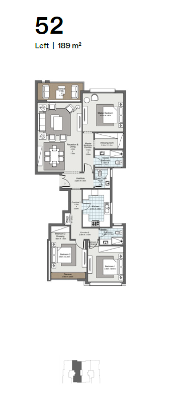 Floor plan for apartment at Ever