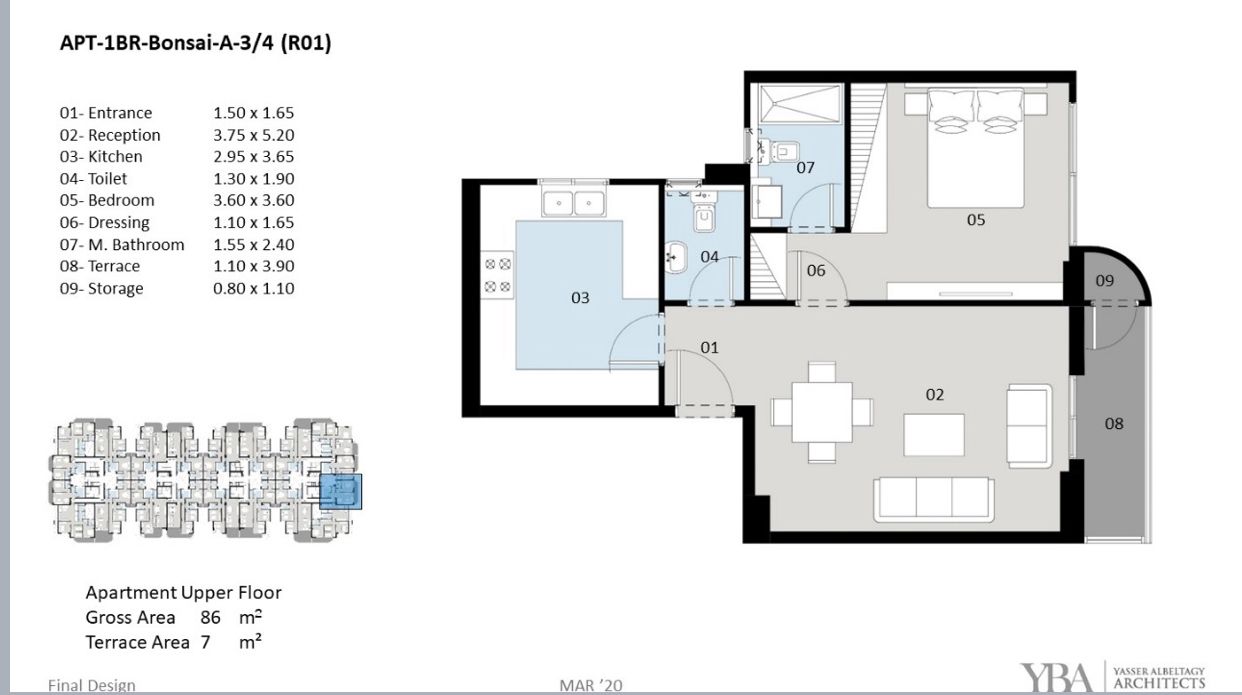 Floor plan for apartment at The Curve
