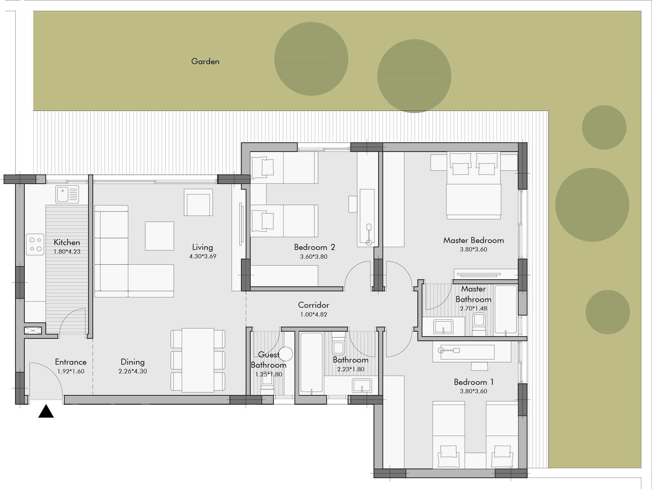 Floor plan for apartment at Al Burouj