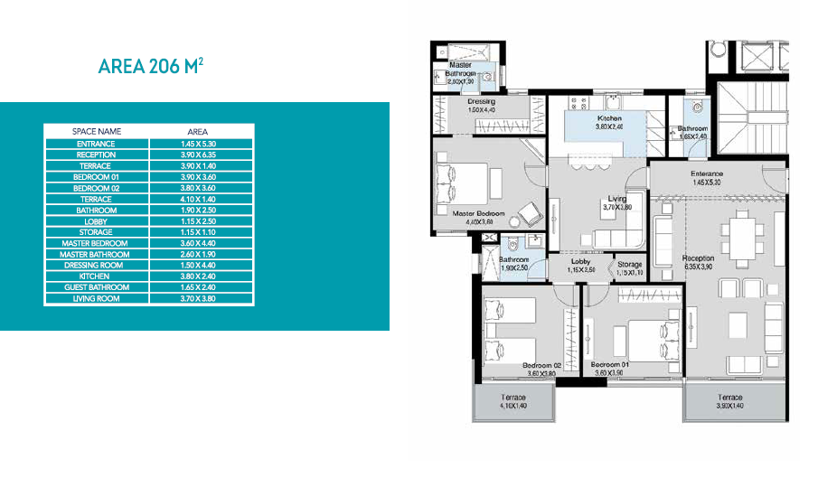 Floor plan for apartment at Scenario