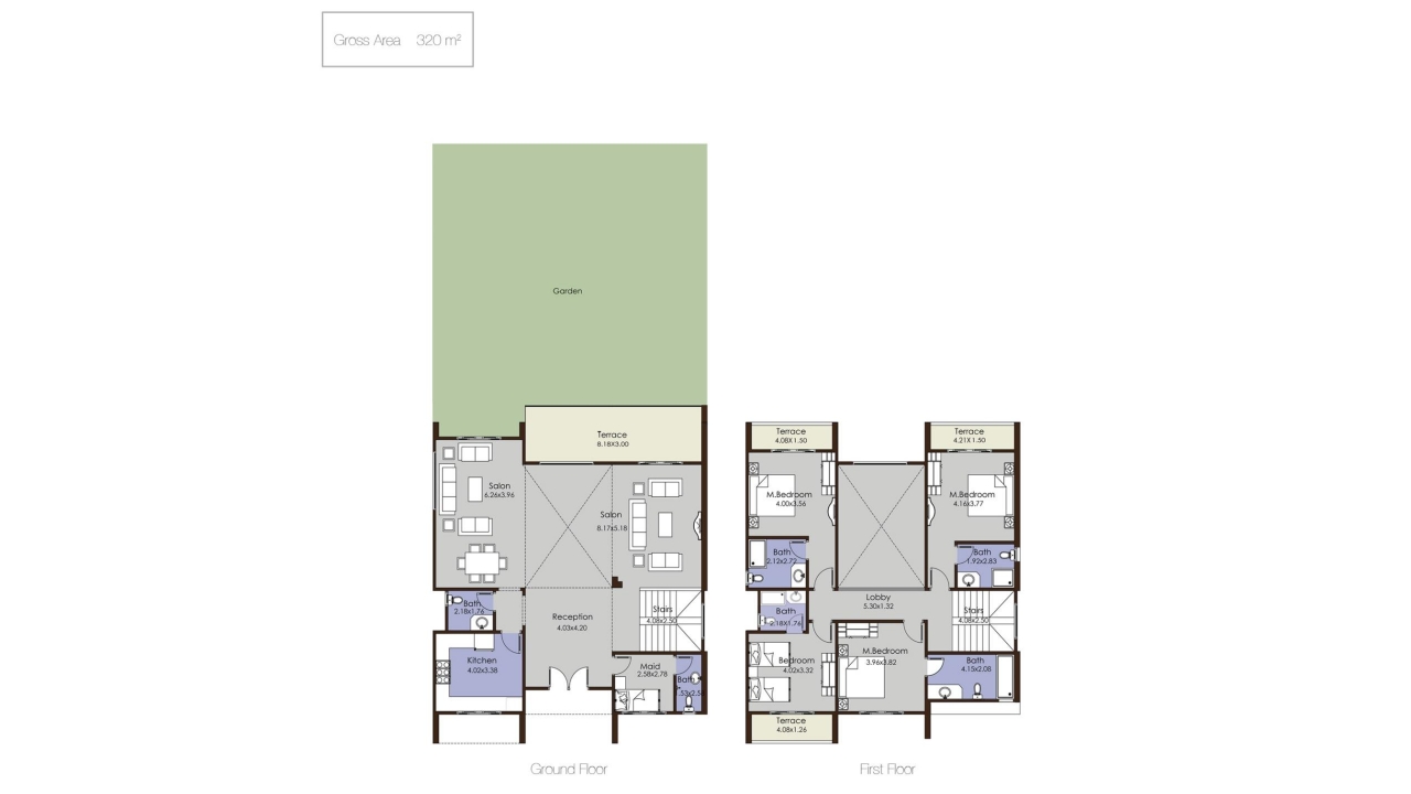 Floor plan for villa at La Vista Ras El Hekma