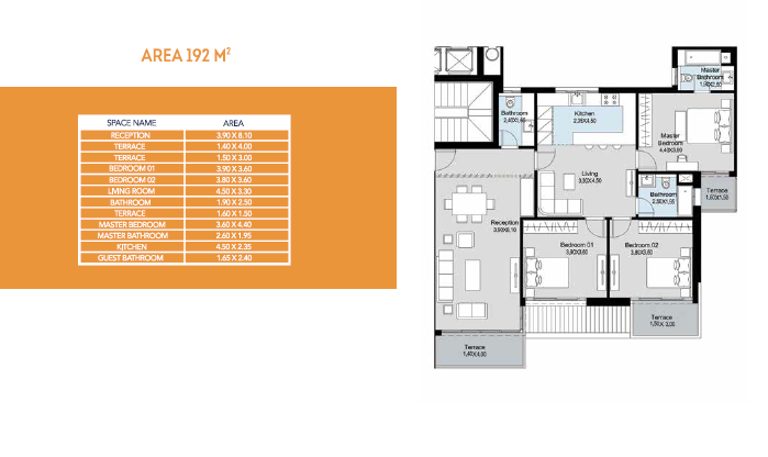 Floor plan for apartment at Scenario