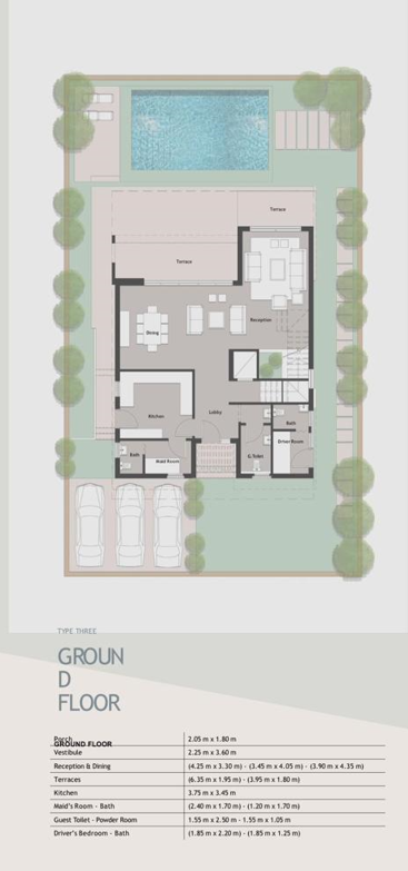 Floor plan for villa at The Crown