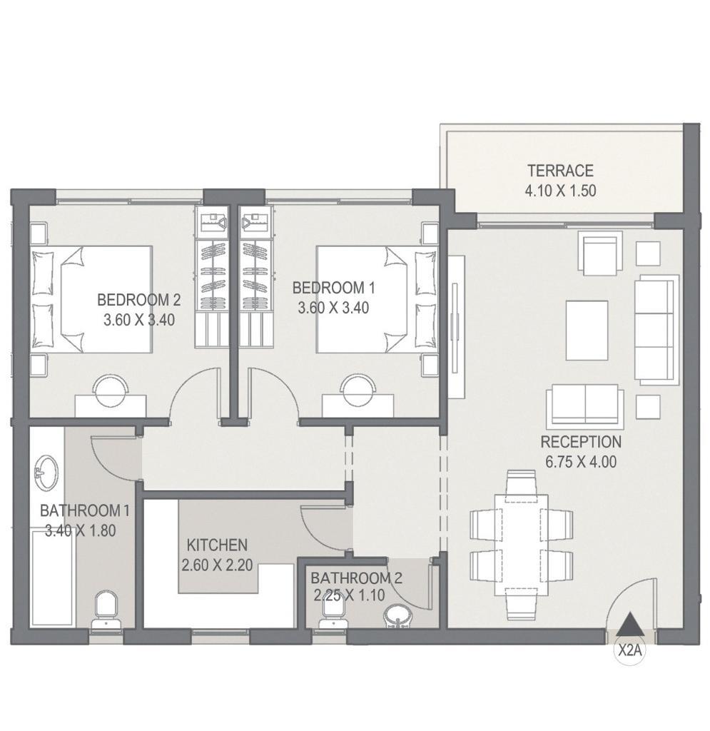 Floor plan for apartment at Taj City