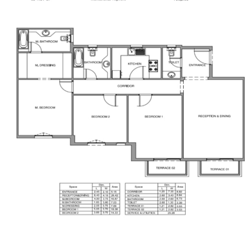 Floor plan for apartment at Aliva Mountain View Mostakbal City