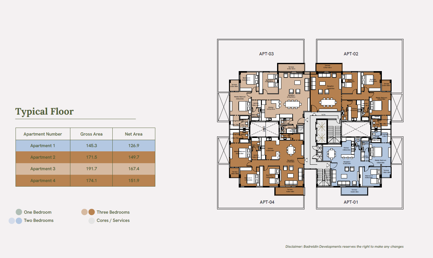 Floor plan for apartment at One33