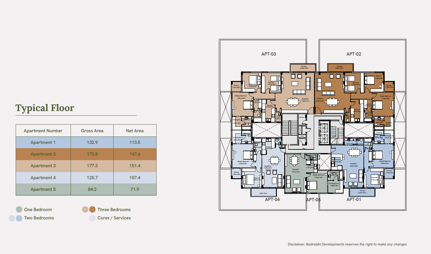 Floor plan for apartment at One33