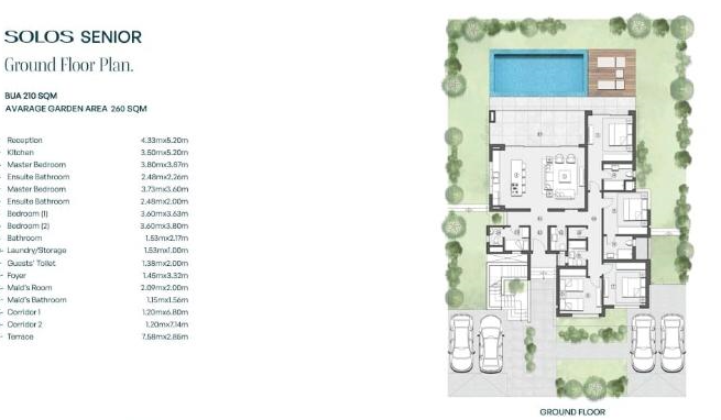 Floor plan for chalet at Swanlake North Coast