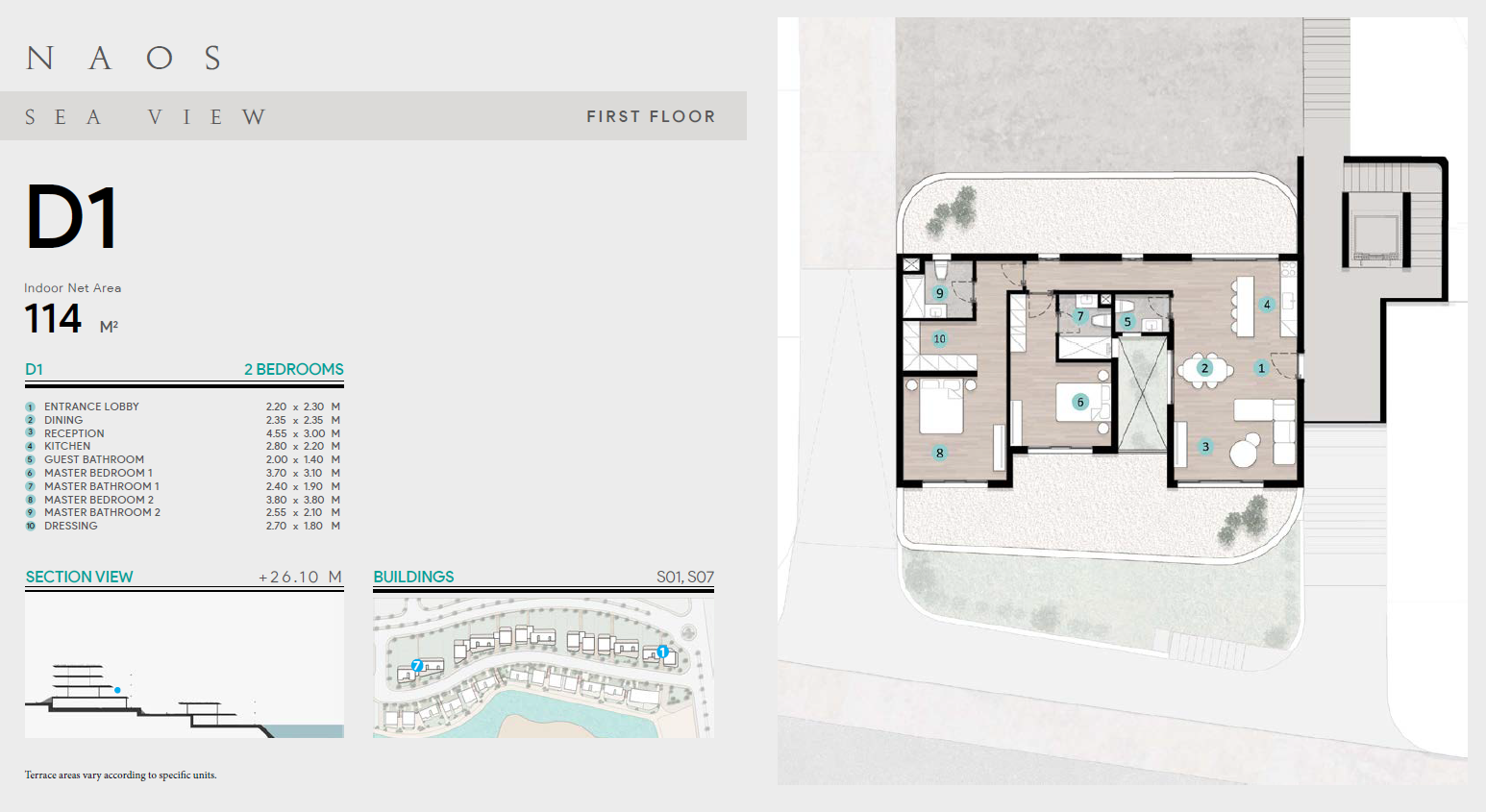 Floor plan for chalet at Azha North Coast